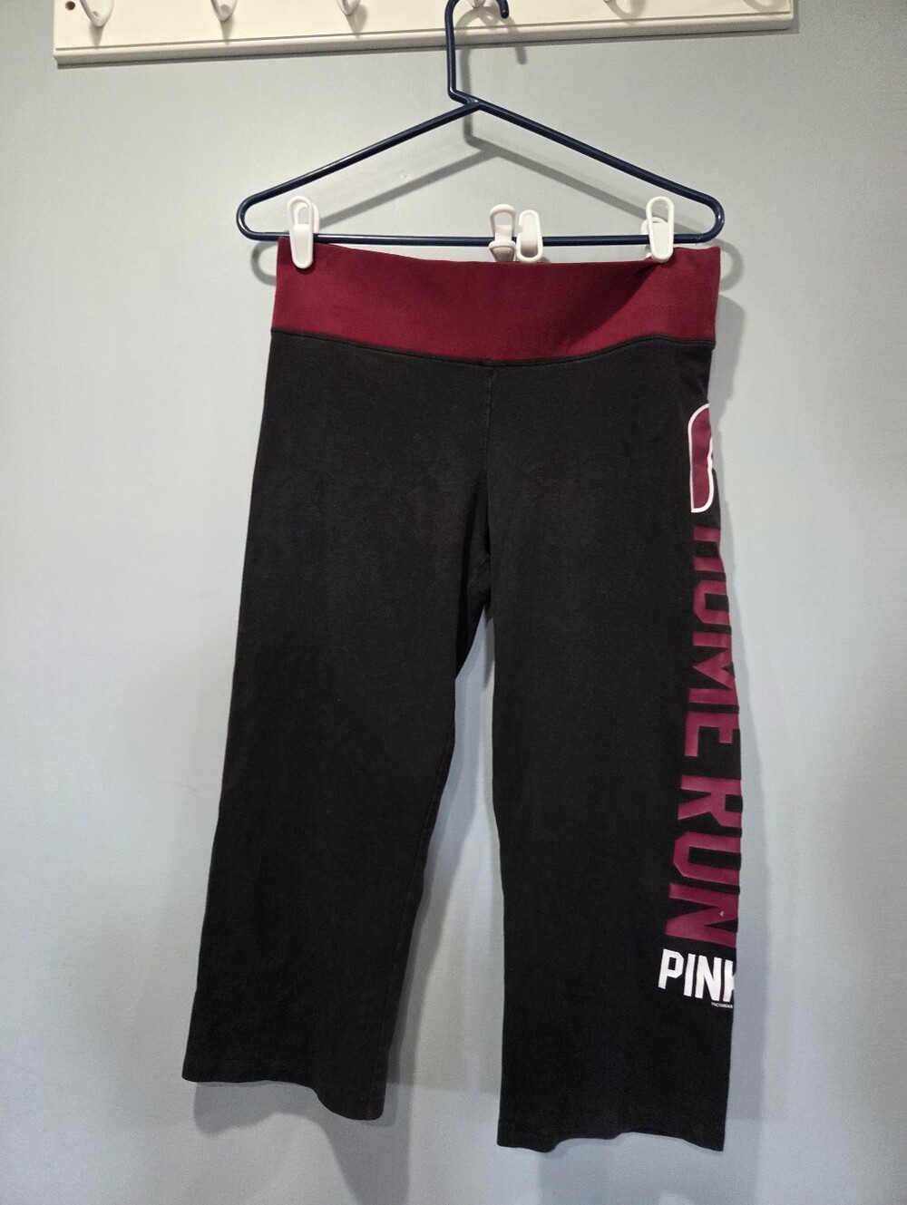 Victorias Secret PINK MLB Philadelphia Phillies fold over Capri style pants larg